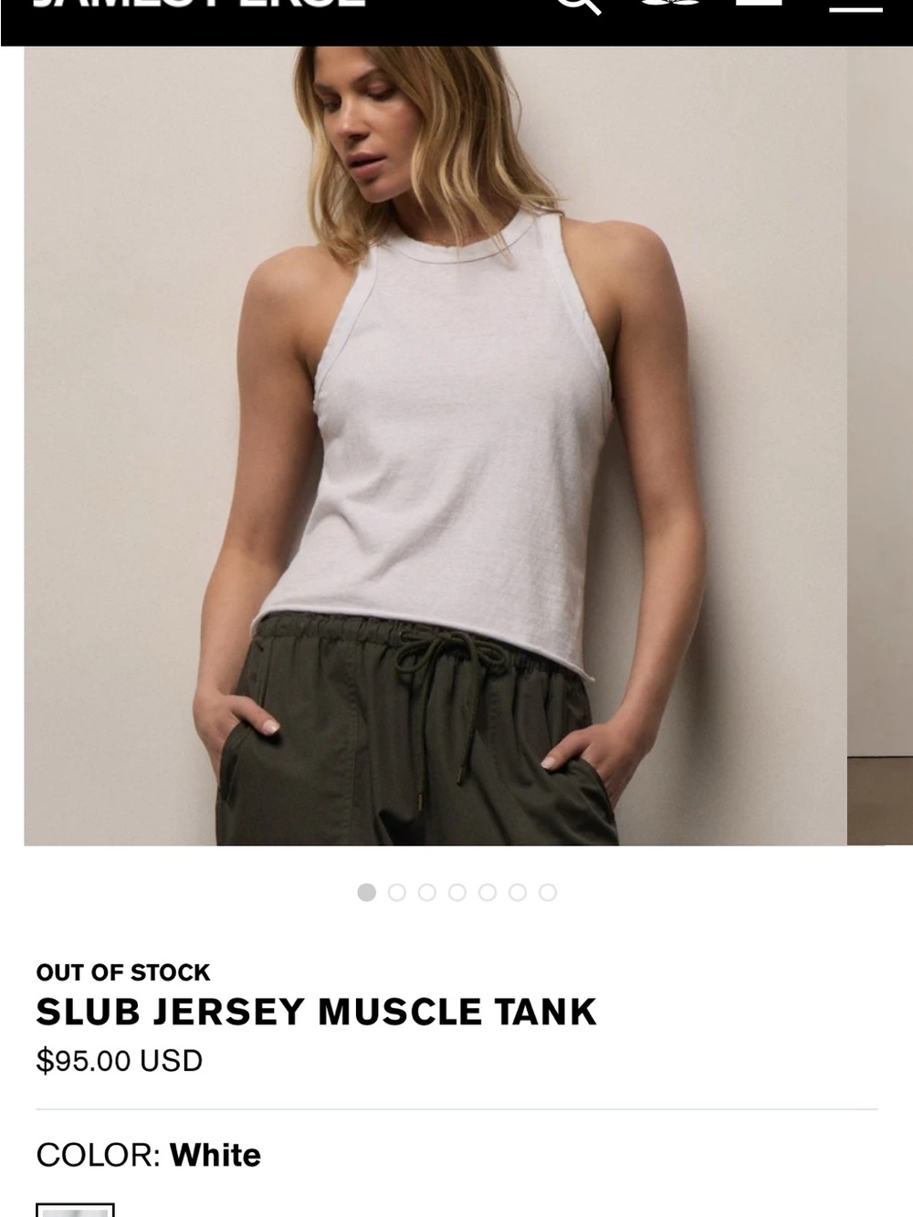 James Perse Sub Jersey Muscle Tank BNWT